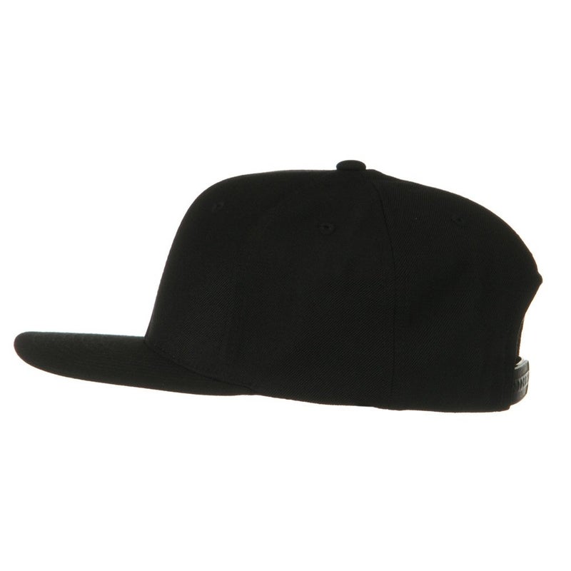 FLEXFIT Flexible Wool Blend Prostyle Snapback Cap - Black - Image 5