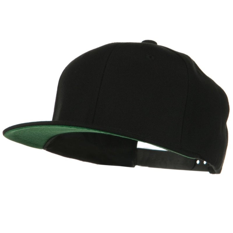 FLEXFIT Flexible Wool Blend Prostyle Snapback Cap - Black - Image 1
