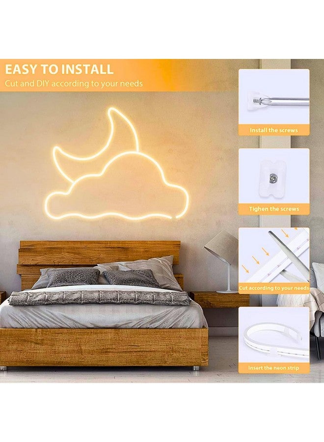 Hemito 16.5 Feet Neon Strip Waterproof Rope Light|Silicone Neon Rope Light| Flexible Cuttable String Outdoor Decoration Lights Waterproof for Balcony,Diwali,Christmas with 12V Adaptor (Warm White) - Image 3