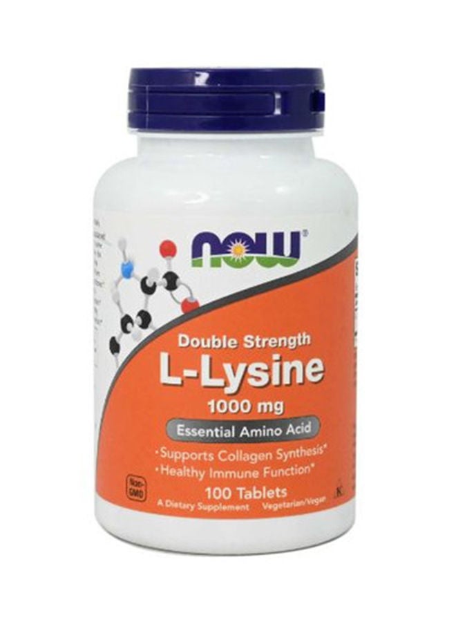 قوة مزدوجة L-Lysine الأحماض الأمينية الأساسية التي تدعم تخليق الكولاجين ووظيفة المناعة الصحية 100 قرص
