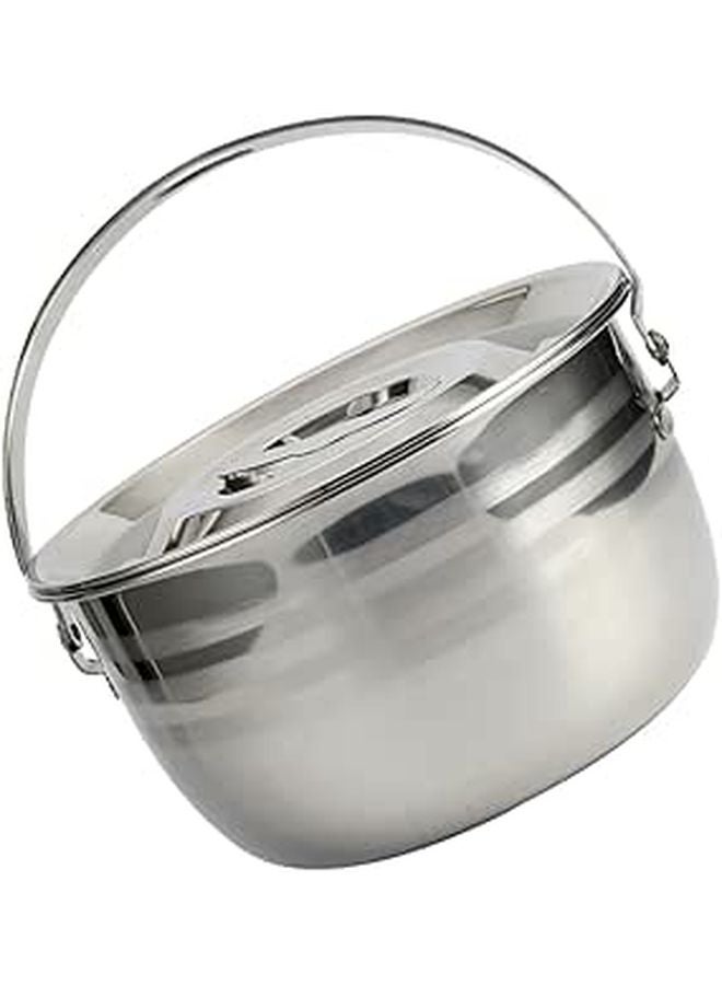 Large Capacity Stainless Steel Saucepan Camping Pot Even Heating Thick Base - Image 1