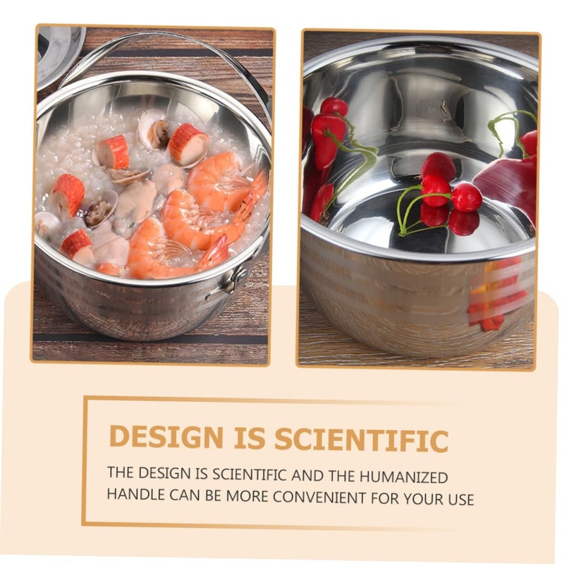 Large Capacity Stainless Steel Saucepan Camping Pot Even Heating Thick Base - Image 4