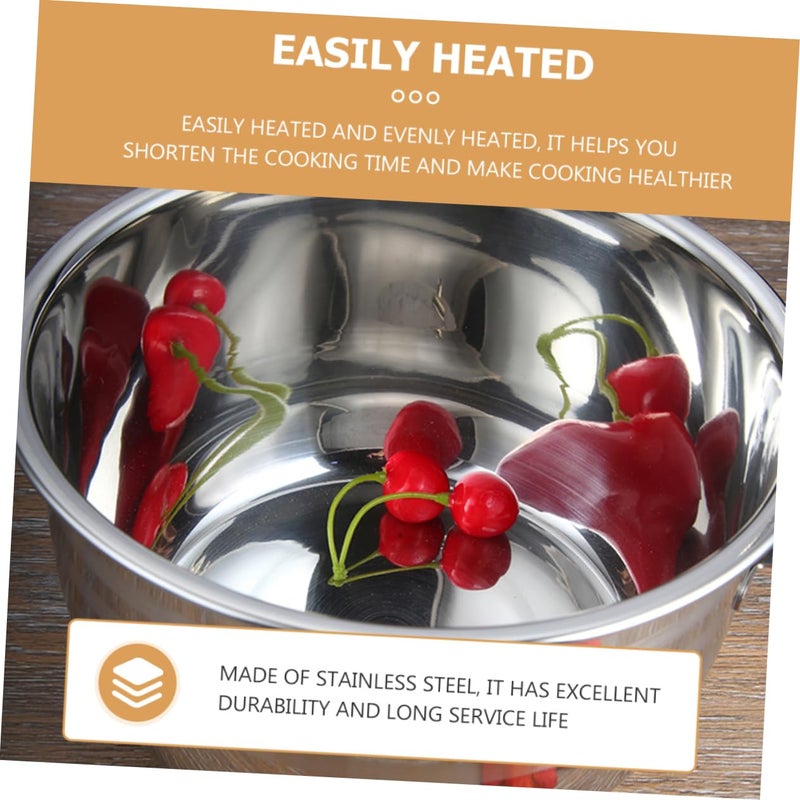 Large Capacity Stainless Steel Saucepan Camping Pot Even Heating Thick Base - Image 5