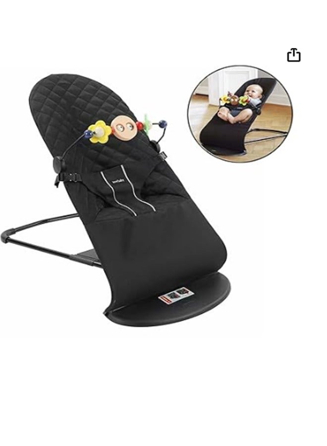 Bouncer Seat for Babies 0-12 Months, Baby Bouncer forBreathable and Comfortable Cushion, Three HeightAdjustments, Baby Rocker Portable Folding andDetachable - Image 2