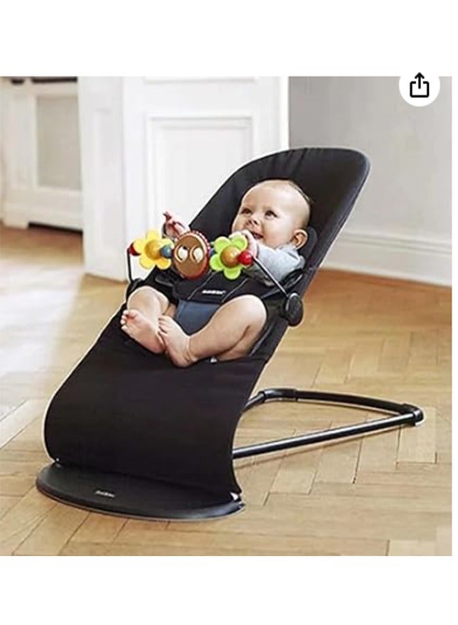 Bouncer Seat for Babies 0-12 Months, Baby Bouncer forBreathable and Comfortable Cushion, Three HeightAdjustments, Baby Rocker Portable Folding andDetachable - Image 3