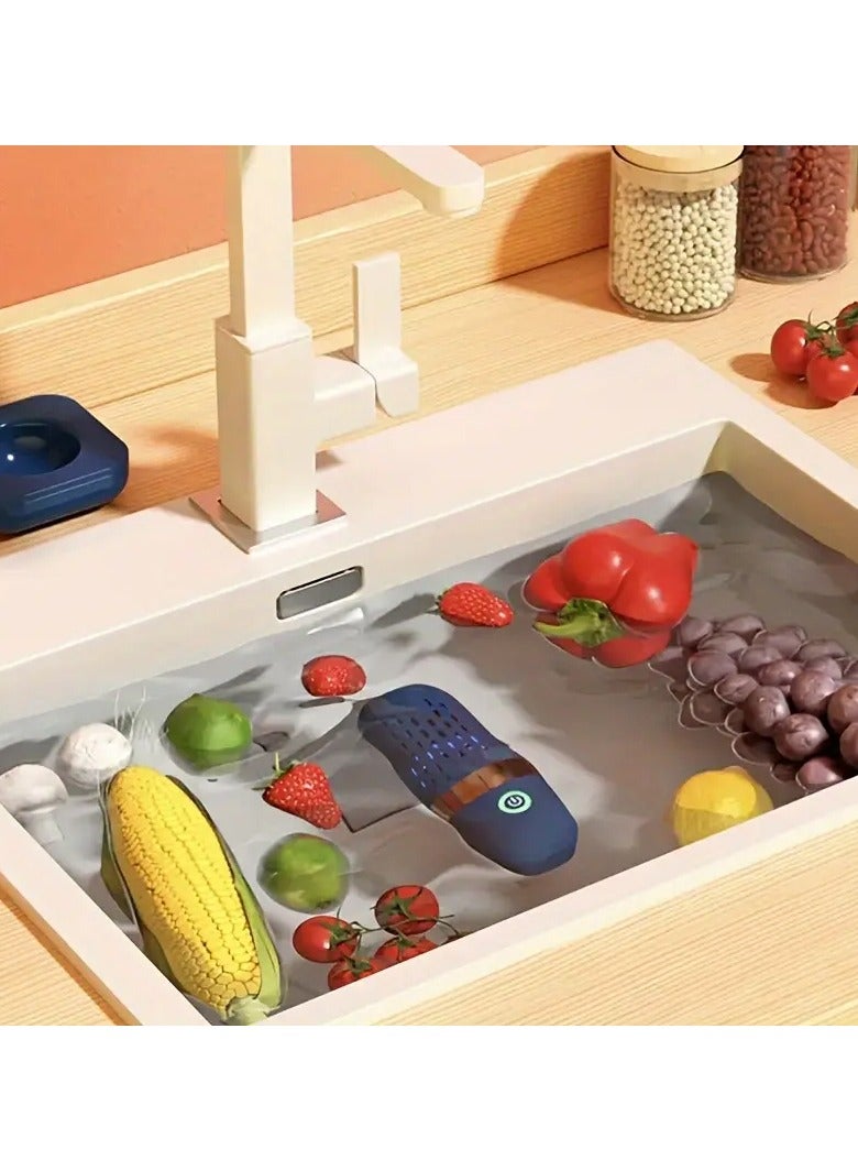 DubaiGallery Multifunctional Fruit Vegetable Cleaning Machine Capsule Portable Automatic Cleaner Purifier Wireless Charging - Image 4