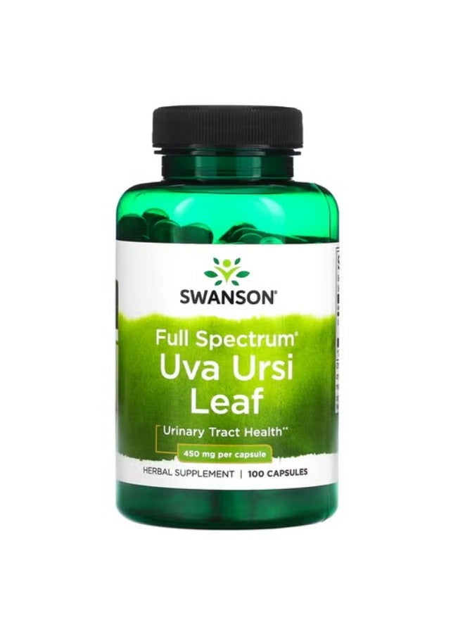 SWANSON Full Spectrum Uva Ursi Leaf 450 mg 100 Capsules