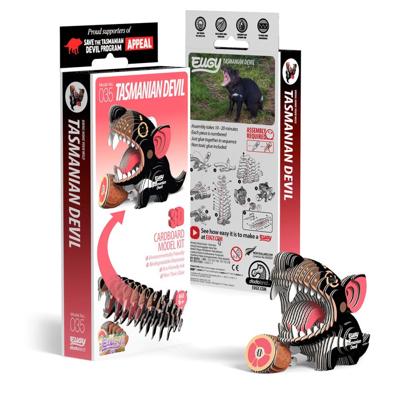 Eugy Tasmanian Devil 3D Puzzle  36 Piece Eco-Friendly Educational Toy Puzzles for Boys  Girls & Kids Ages 6+ - Image 2