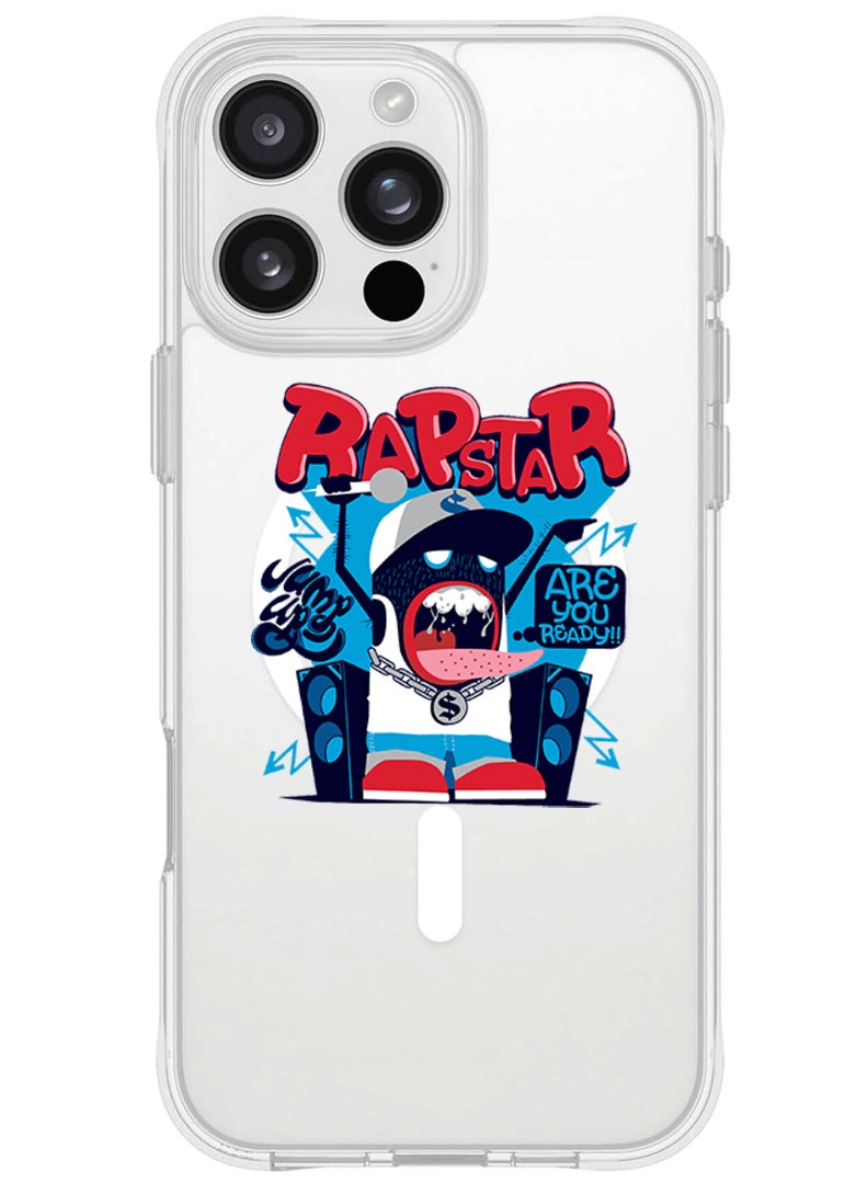 Theodor iPhone 16 Pro Max Magsafe Magnetic Case for iPhone Compatible with Wireless Charging, Shockproof Phone Bumper Cover - Rapstar - Image 1