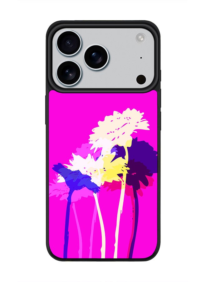 Stylizedd iPhone 17 Pro Case, [Compatible with MagSafe] Slim Magnetic cover Phone Case iPhone 17 Pro -Bleeding Flowers (Pink) - Image 1