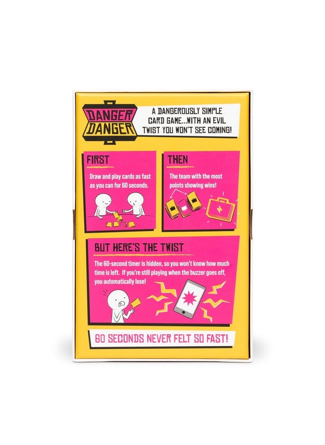 Exploding Kittens LLC Danger Danger by Exploding Kittens - 2-8 Players - Ages 7+ - 10 Minutes to Play - Fast Paces Strategic Card Game - Party Game, Family Game Night, Kid and Adult Card Game  - Image 4