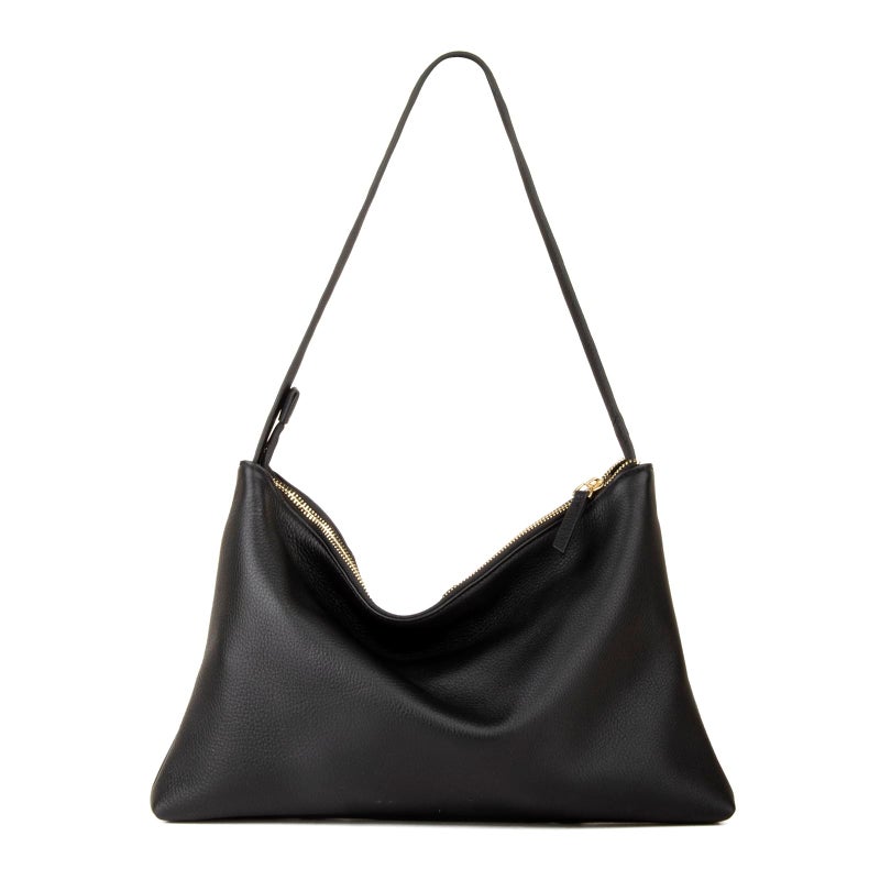 DONNAIN Premium Full Grained Leather Dumpling Bag for Women Crossbody Bag, Women's Shoulder Handbags and Hobo Bags for Women (Black, Small) - Image 3