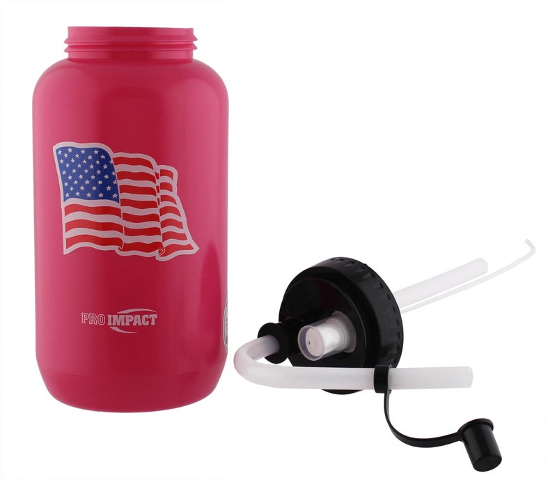 Pro Impact Squeezable Water Bottle with Bendable Long Straw and Spray cap - LDPE BPA Free Plastic - Hydration for Baseball Hockey Gym MMA Yoga Boxing Cycling Softball Football Lacrosse (35.5 Oz.) - Image 3