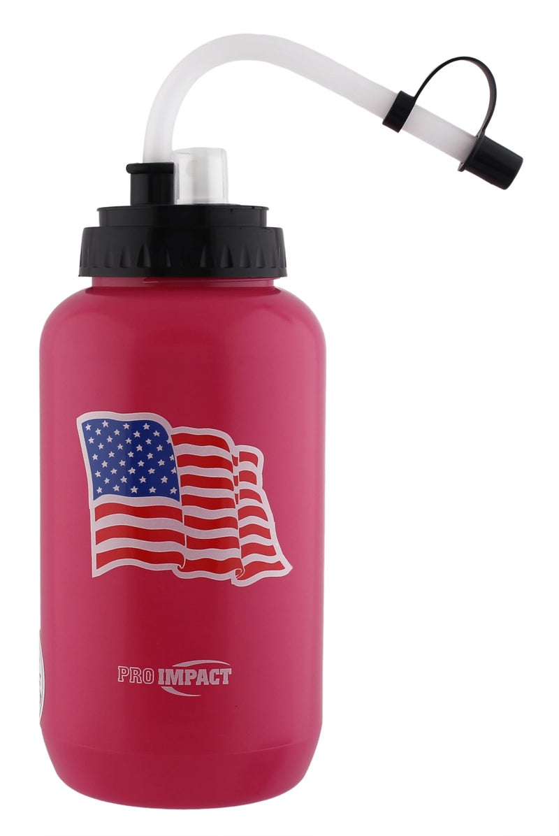 Pro Impact Squeezable Water Bottle with Bendable Long Straw and Spray cap - LDPE BPA Free Plastic - Hydration for Baseball Hockey Gym MMA Yoga Boxing Cycling Softball Football Lacrosse (35.5 Oz.) - Image 1
