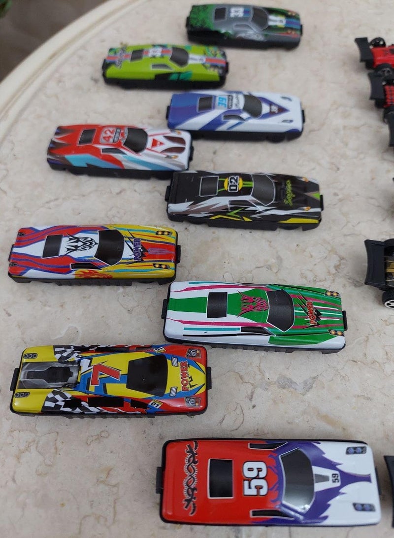 Metal racing car toy, consisting of 32 cars, multi-colored - Image 3