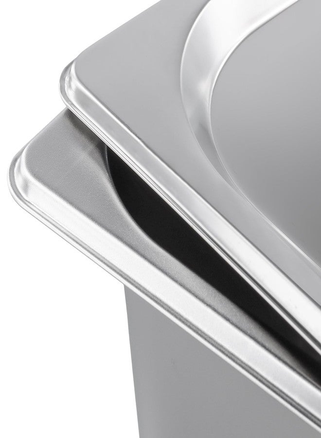 مجموعة من 4 صواني سينجون مضادة للانحشار، مقاس 1/3، صينية طهي بالبخار بعمق 6 بوصات مع غطاء، صينية معدنية لتخزين الطعام للمنزل والمطاعم والبوفيهات - Image 3