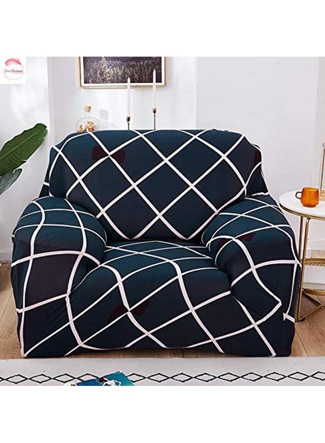 Furshine® Sofa Cover 3 Seater and 2 Seater Fully Covered Universal 5 Seater Sofa Cover Non-Slip Sticky Elastic Stretchable Sofa Set Slipcover Protector for (Blue Diamond, Five Seater(3+1+1)) - Image 3