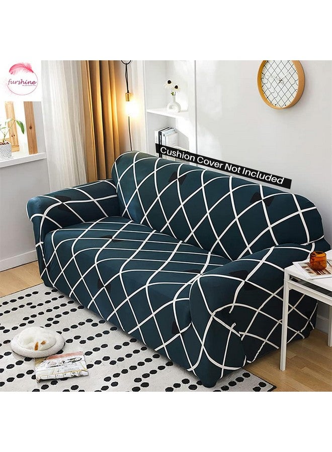 Furshine® Sofa Cover 3 Seater and 2 Seater Fully Covered Universal 5 Seater Sofa Cover Non-Slip Sticky Elastic Stretchable Sofa Set Slipcover Protector for (Blue Diamond, Five Seater(3+1+1)) - Image 2