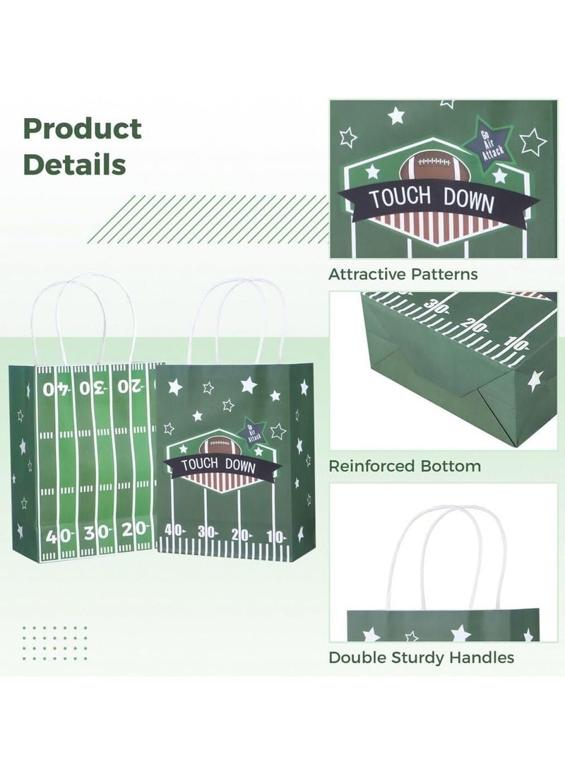 Excefore Touch Down!!! Bulk of Football Party Bag | Quality Paper Treat Bag with Handle | Awesome Goodie Gift Bags for College Orientation, Foot Ball Party, Summer Camp Supplies - Image 4
