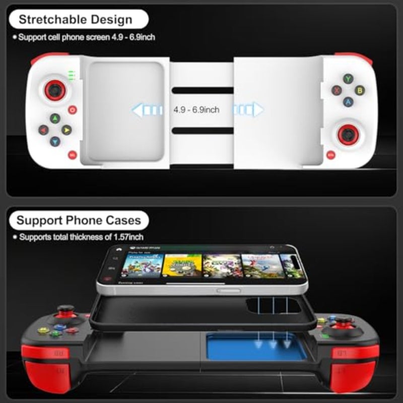 Mobile Game Controller for iOS iPhone 14/13/12/11/X, iPad, MacBook, Android Samsung, TCL, Tablet, PC, Steam Deck, Wireless Gamepad Joystick for Call of Duty, Apex, with Macro Programming - Image 3