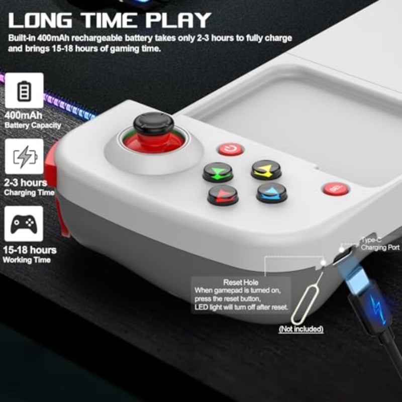 Mobile Game Controller for iOS iPhone 14/13/12/11/X, iPad, MacBook, Android Samsung, TCL, Tablet, PC, Steam Deck, Wireless Gamepad Joystick for Call of Duty, Apex, with Macro Programming - Image 5
