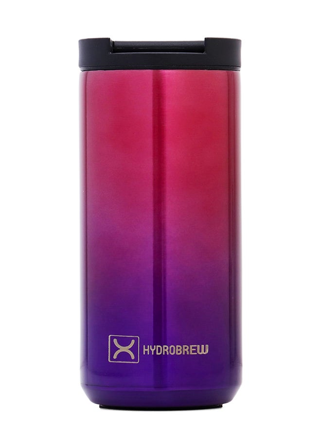 HYDROBREW Double Wall Insulated Tumbler Water Bottle - Chrome, 400Ml - Image 1