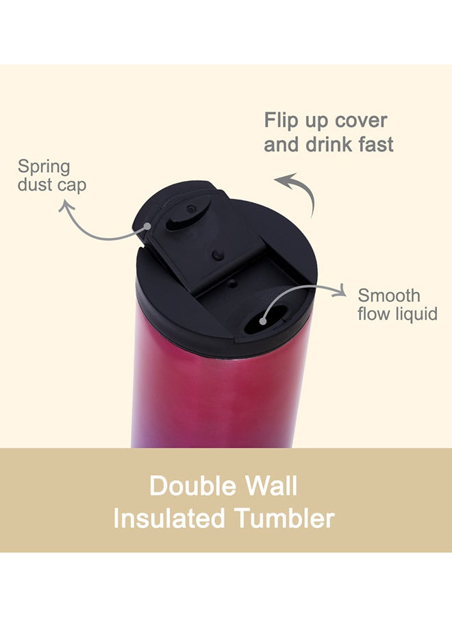 HYDROBREW Double Wall Insulated Tumbler Water Bottle - Chrome, 400Ml - Image 4