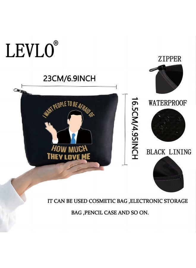 ليفلو حقيبة مكياج مايكل سكوت هدية لمحبي المكتب أريد أن يخاف الناس من مدى حبهم للمنتج الأسود - Image 2