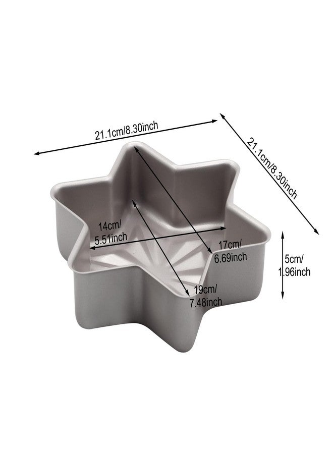 BSDLZCH Mini Star-Shaped Cake Pan, Non-stick Star-shaped Baking Pan Durable Cake Mold for Baking Cakes Brownies Baking Mold Oven and Mircowave Safe - Image 2