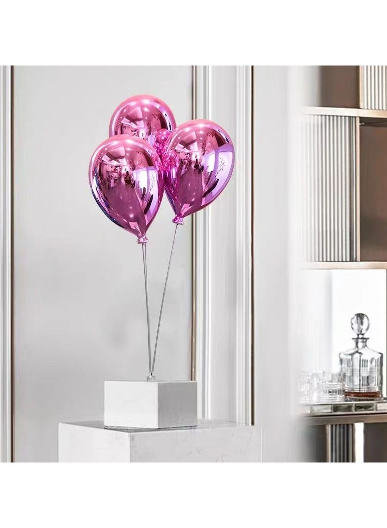 Resin Balloon Decoration Model Room Creative Balloons Sculpture Decor item Pink  - Image 4