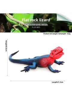 Simulation Reptile Lizard Model Umbrella Lizard Maned Lion Lizard Chameleon Palace Guard Horn Lizard Children's Cognitive Toy Ornaments-Color:127-2873 Flathead Rock Lizard