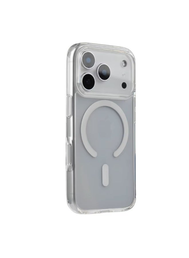 غطاء شفاف متوافق مع iPhone 17 Pro – شفاف، نحيف، ممتص للصدمات، يدعم الشحن اللاسلكي المغناطيسي ومضاد للاصفرار (أبيض) - Image 3