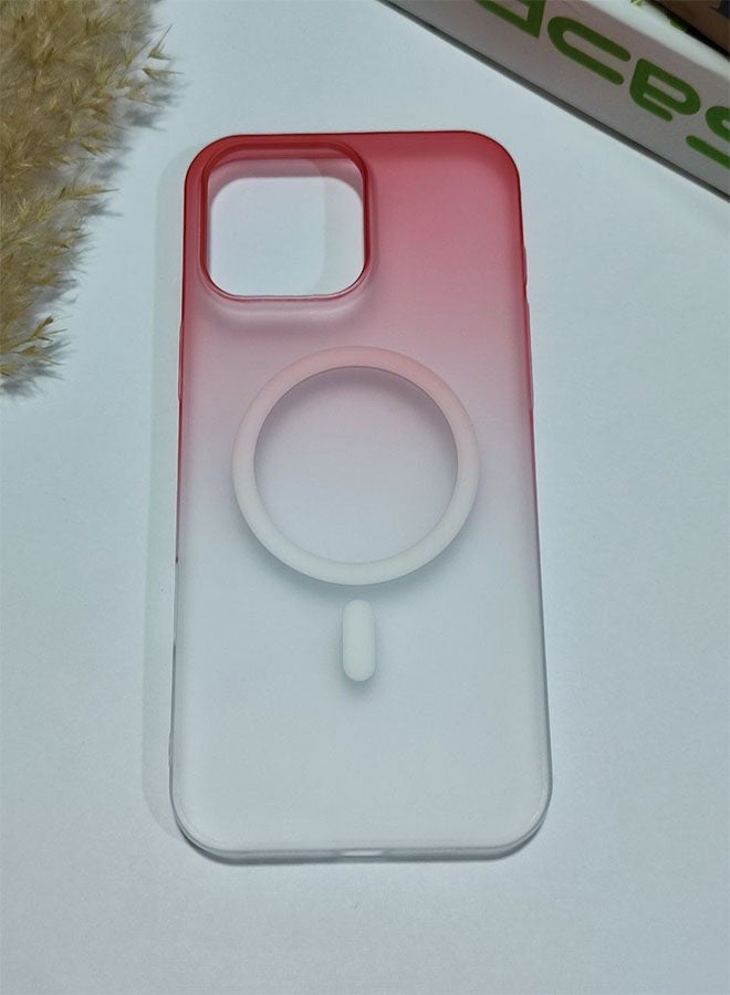 MagSafe Case for iPhone 16 Pro Max, Slim Semi-Transparent Case, Shockproof, Scratch and Fingerprint Resistant, Supports Magnetic Wireless Charging - Red - Image 5