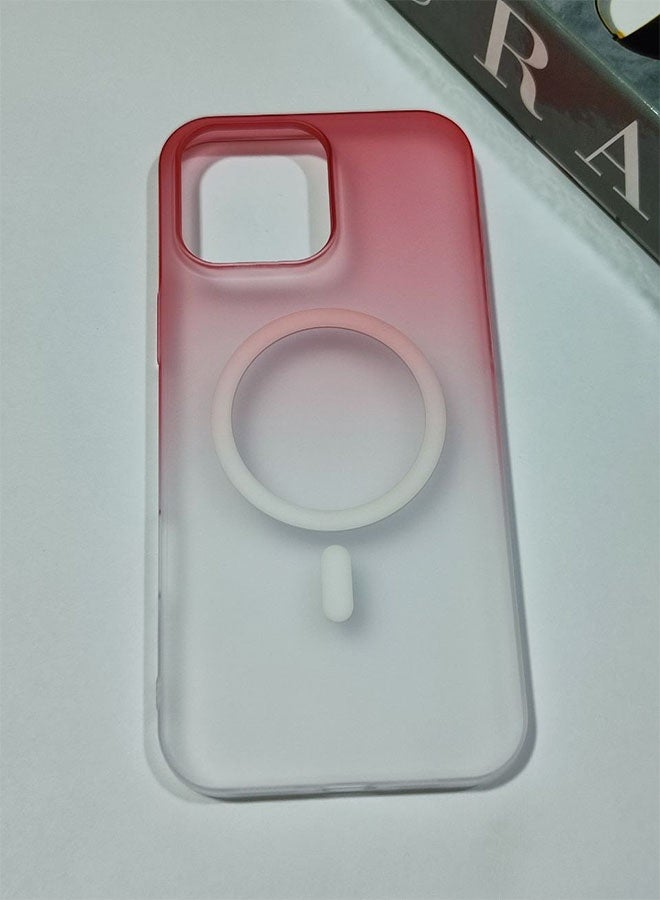 MagSafe Case for iPhone 16 Pro Max, Slim Semi-Transparent Case, Shockproof, Scratch and Fingerprint Resistant, Supports Magnetic Wireless Charging - Red - Image 4