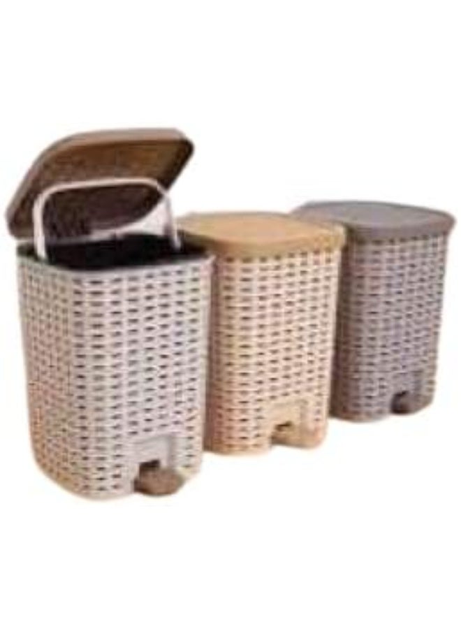 Greek Rattan Trash Can - Stylish design and superior quality to organize any space with a modern touch  - Image 1