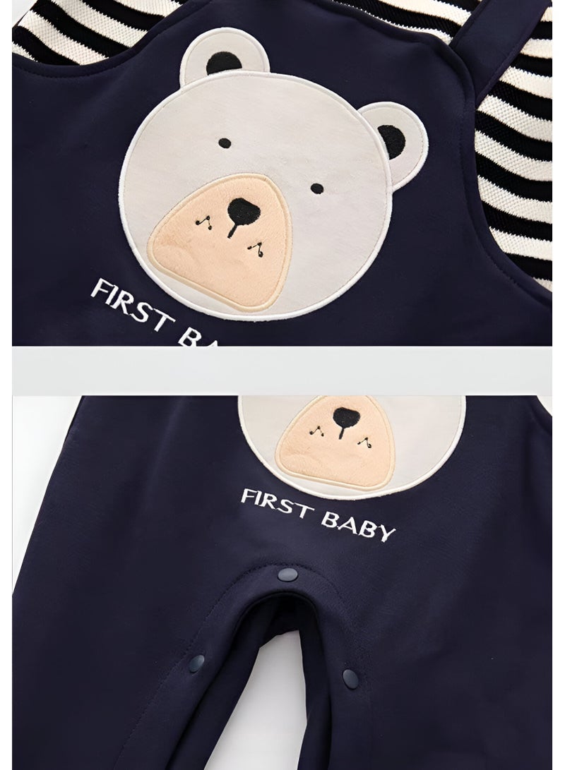 Essentials 360 Newborn Baby Boy & Girl Gift Set with Travel Suitcase 9-Pieces Bear Theme Clothing, Rompers & Accessories (0-3 Months) - Image 4