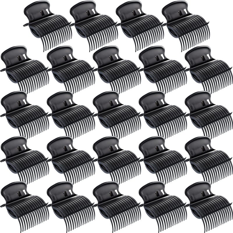 Syhood 24 Pieces Hot Roller Clips Plastic Hair Curler Claw Clips Replacement Roller Clips for Women Hair Section Styling - Image 2