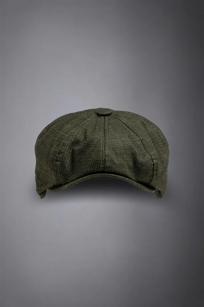 Men's prince of Wales flat cap - Green