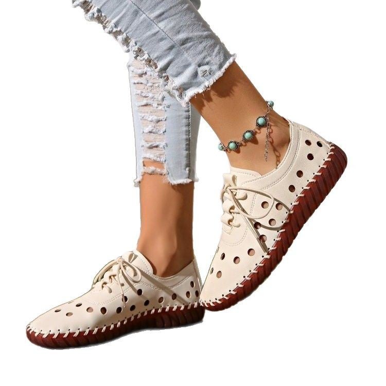 Women's Casual Lace-up Loafers with Hollow Out - Image 5