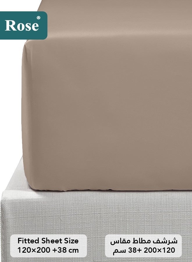 Rose Microfiber Jacquard Comforter Set, Fits 120x200 cm Single Size Bed, 5 Pieces (Removable Filling Included), Soft Cooling Breathable, Double Face Comforter, Mocha - Image 4