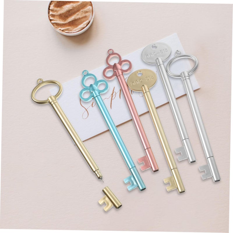 Vintage Key Shaped Gel Pens 12 Pack Smooth Writing Office School Student Gift - Image 5