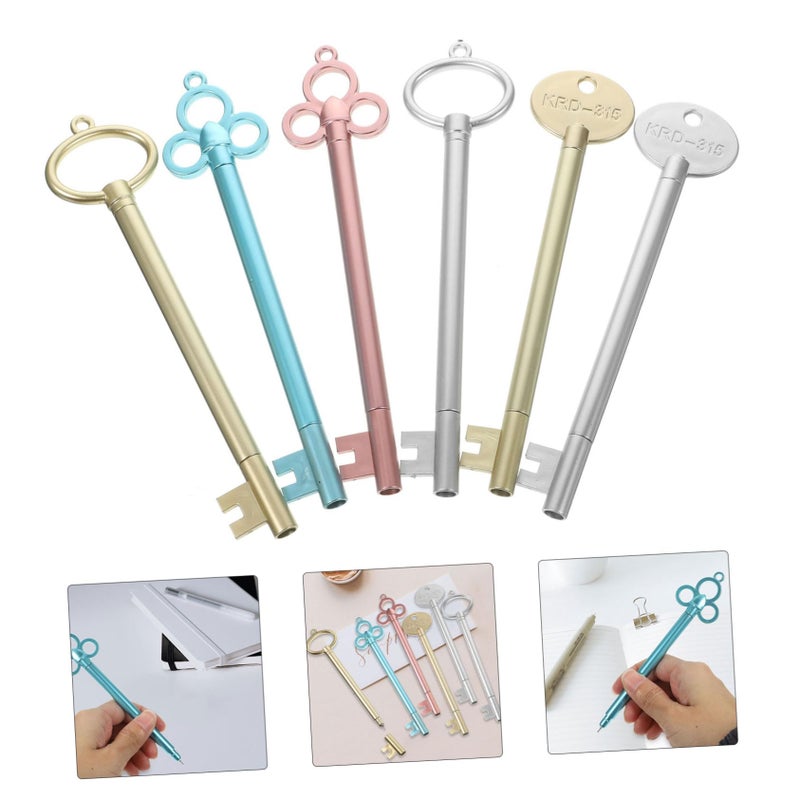 Vintage Key Shaped Gel Pens 12 Pack Smooth Writing Office School Student Gift - Image 3