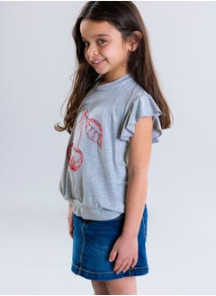 Pear Concept Kids Cherry Embroidered T-Shirt  - Image 3