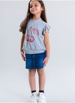Pear Concept Kids Cherry Embroidered T-Shirt  - Image 4