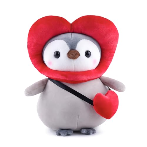Anboor 98 Love Penguin Stuffed Animal Cute Penguin Soft Plush Toy with Love Outfit Perfect for Boys Girls Kids Ages 3 and Up - Image 1