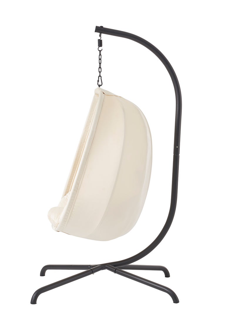 Sharpdo Hanging Chair with Frame + Soft Seat Cushion, Side Padding, Seat and Back Cushion, Hanging Basket, Indoor & Outdoor, Garden Swing Basket, Hanging Chair, Sturdy Base - Image 4