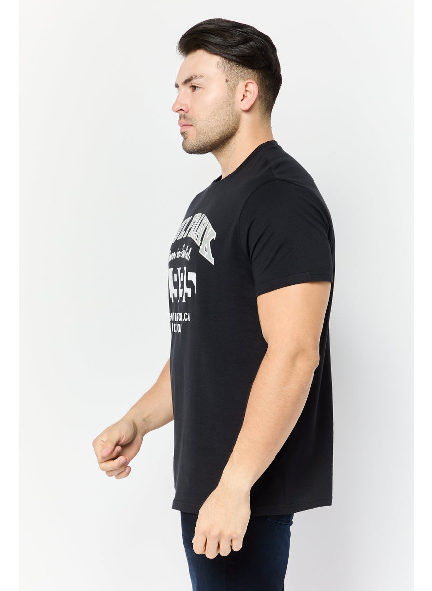 Paul Frank Men Crew Neck Short Sleeves Graphic Print T-Shirt, Black  - Image 3