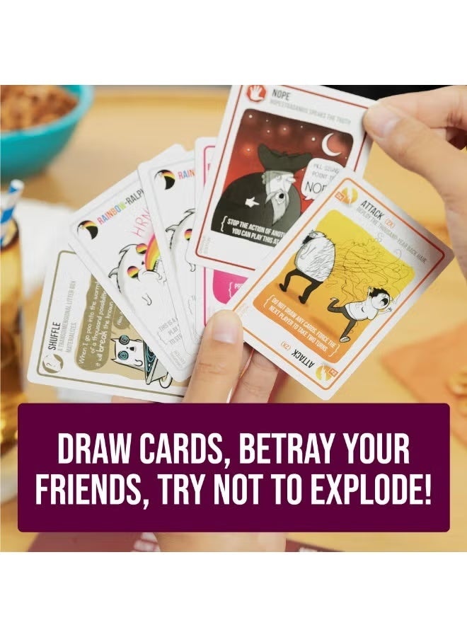 Exploding Kittens Party Card Game – Fun Russian Roulette Style Family Game for Adults, Teens & Kids, Easy to Learn Party Game for Game Night - Image 3