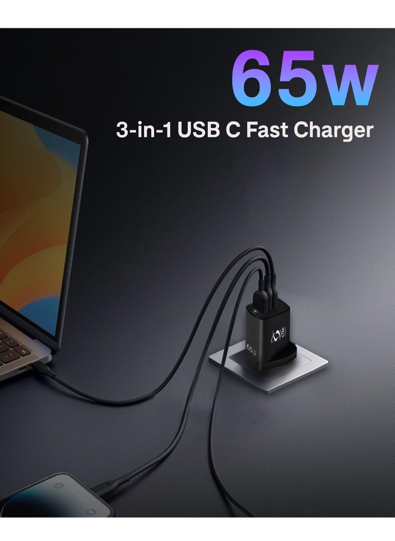 S-TEK 65W USB C Charger | GaN 3-Port Compact Fast PPS Wall Charger, For MacBook Pro/Air, Pixelbook, iPad Pro, iPhone 15/14/Pro, Galaxy S23/S22, Note20, Pixel, Apple Watch - pzsku/Z57BB8384DF2596C22105Z/45/_/1706712449/2e97a7f4-49df-402b-9e6a-6928ddfe13cc