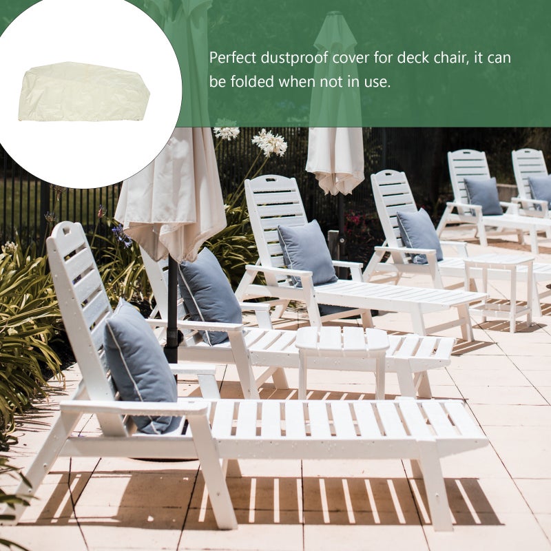 1pc Garden Balcony Deck Chair Shed Polyester Cover - Image 4